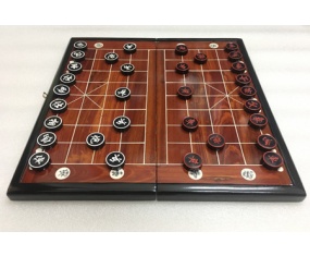 Bàn cờ gỗ hương - quân sừng trâu đen