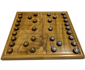 Bàn cờ tướng gỗ gõ đỏ quân gỗ trắc
