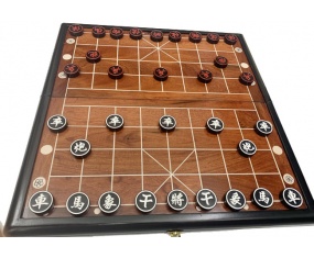 Bàn cờ tướng gỗ hương quân sừng đen 3,5cm